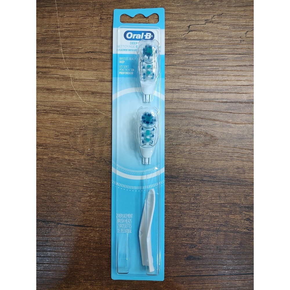 Oral-B Battery Power Replacement Brush Heads, Deep Clean 2 Count A19